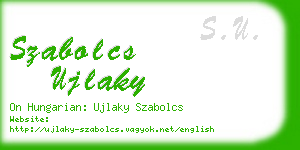 szabolcs ujlaky business card